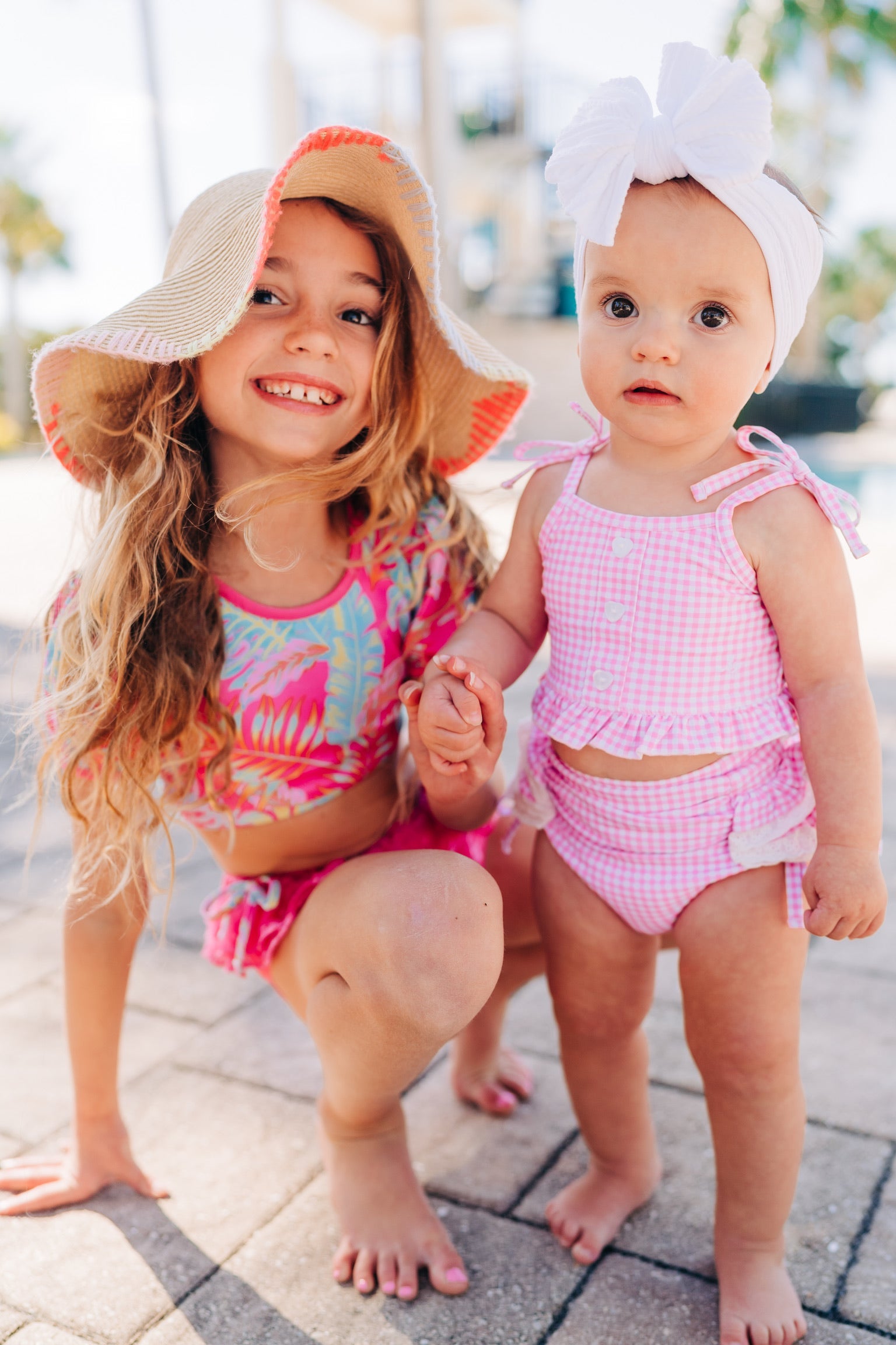 Paradise Pink Gingham High Waisted Bikini in - Swimwear photo