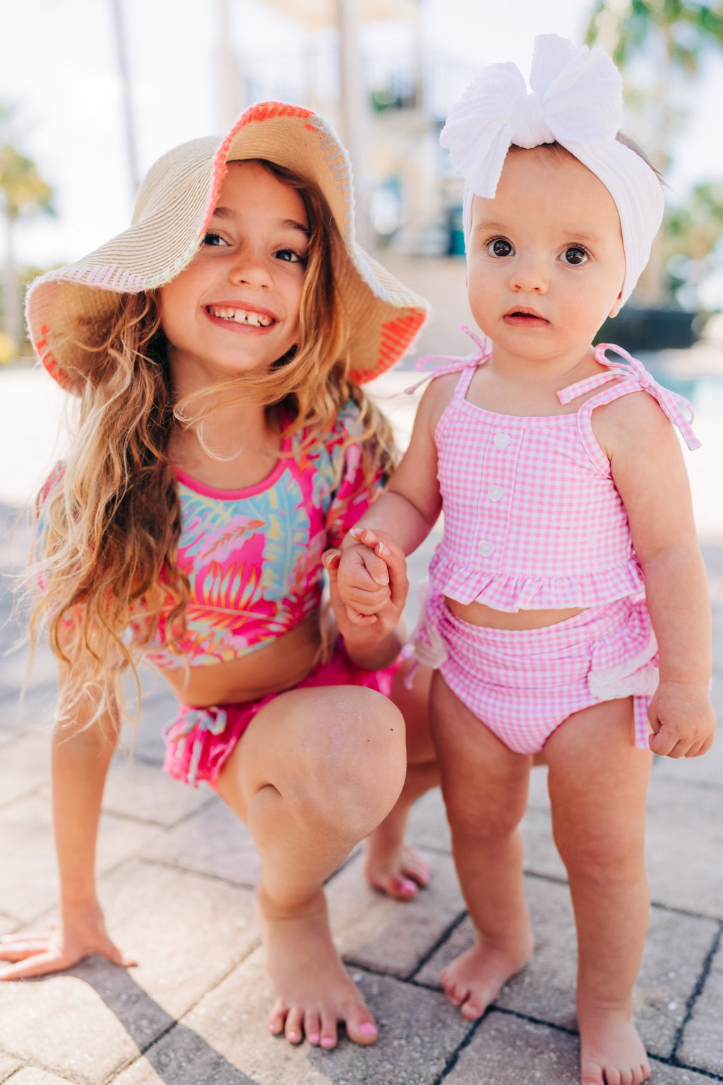 Paradise Pink Gingham High Waisted Bikini in - Swimwear photo