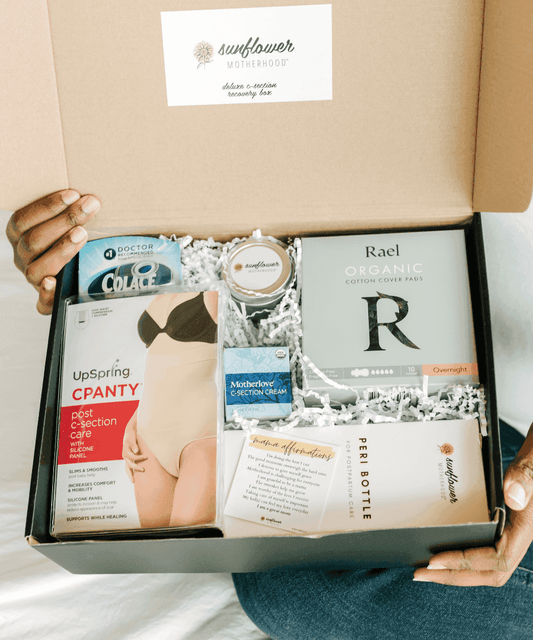 Sunflower Motherhood Deluxe C-Section Recovery Box in - Baby Gift Set photo