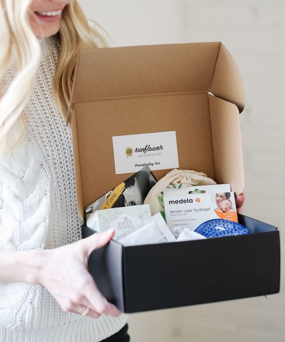 Sunflower Motherhood Breastfeeding Box in - Postpartum Gift photo