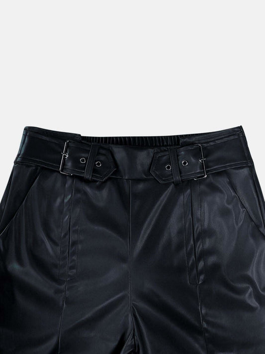 Half Elastic Waist Wide Leg Pants in - Pants photo