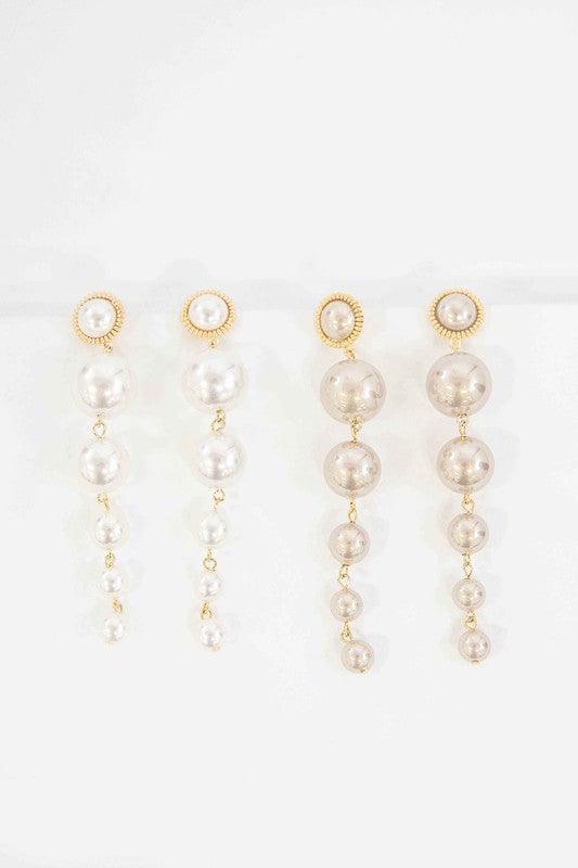 Sun Pearl Dangle Earrings