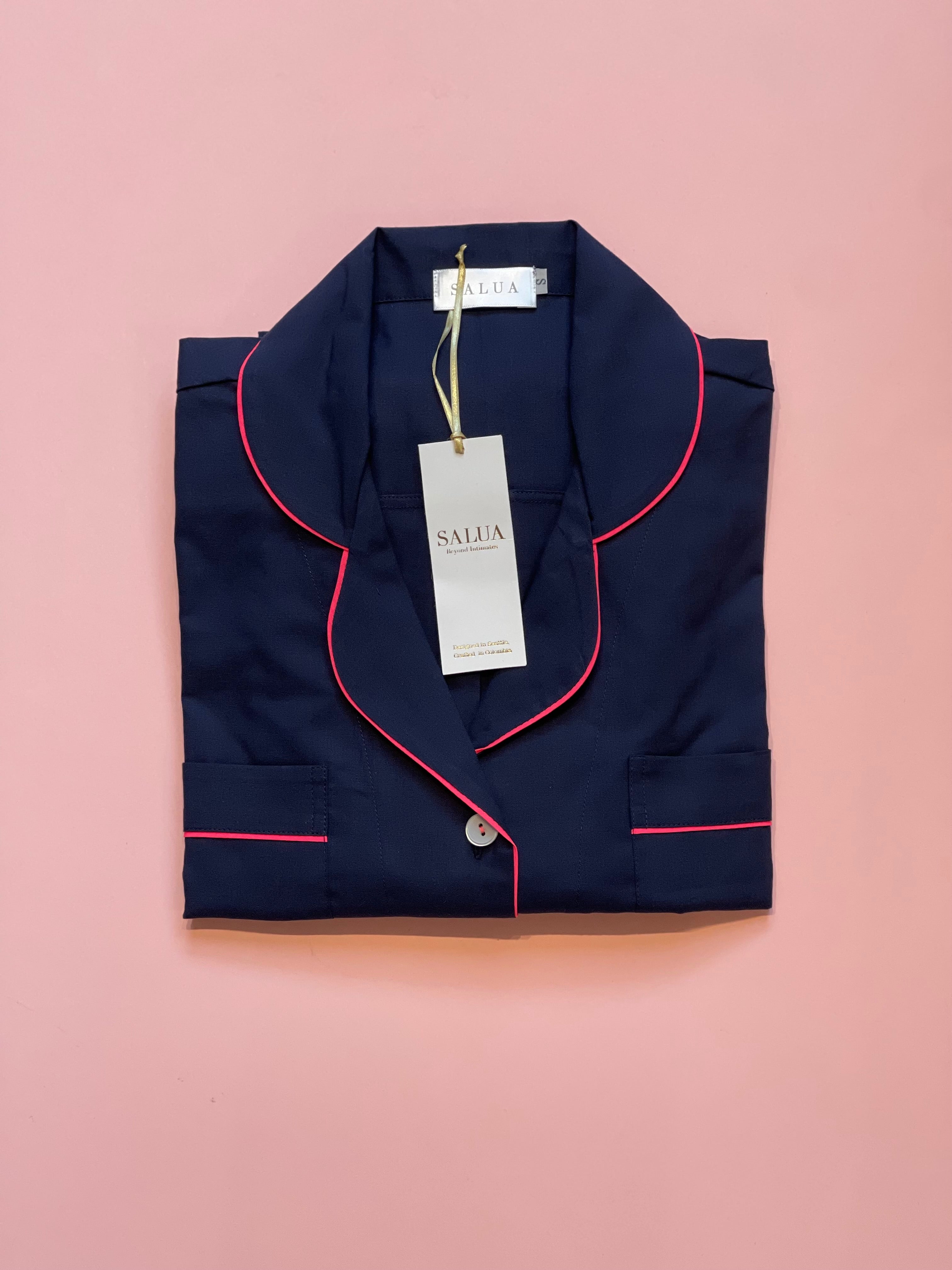 Classic Woven Cotton Pajama Set in - PAJAMAS photo