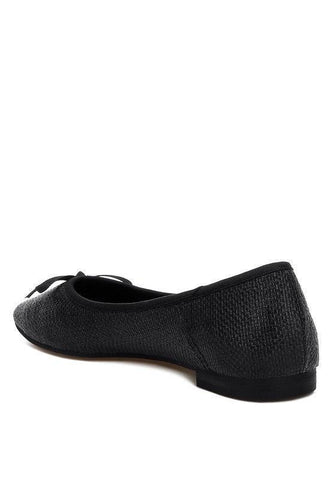 Rag & Co Paper Rings Raffia Ballet Flats