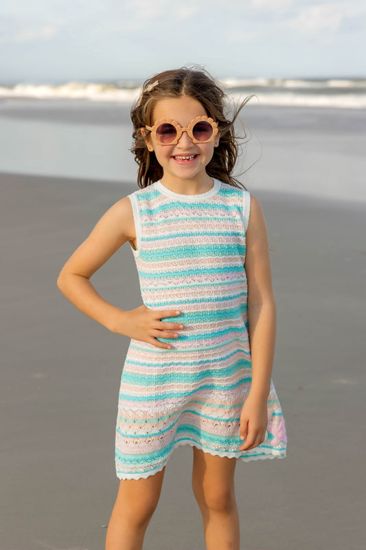 Seashore Stripe Knit Dress Set in - Shorts photo
