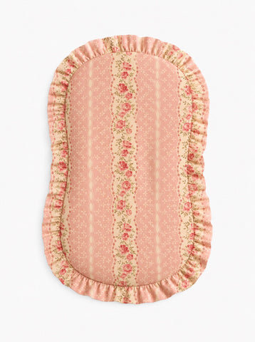 Pink Rose Ruffle Baby Lounger Cover