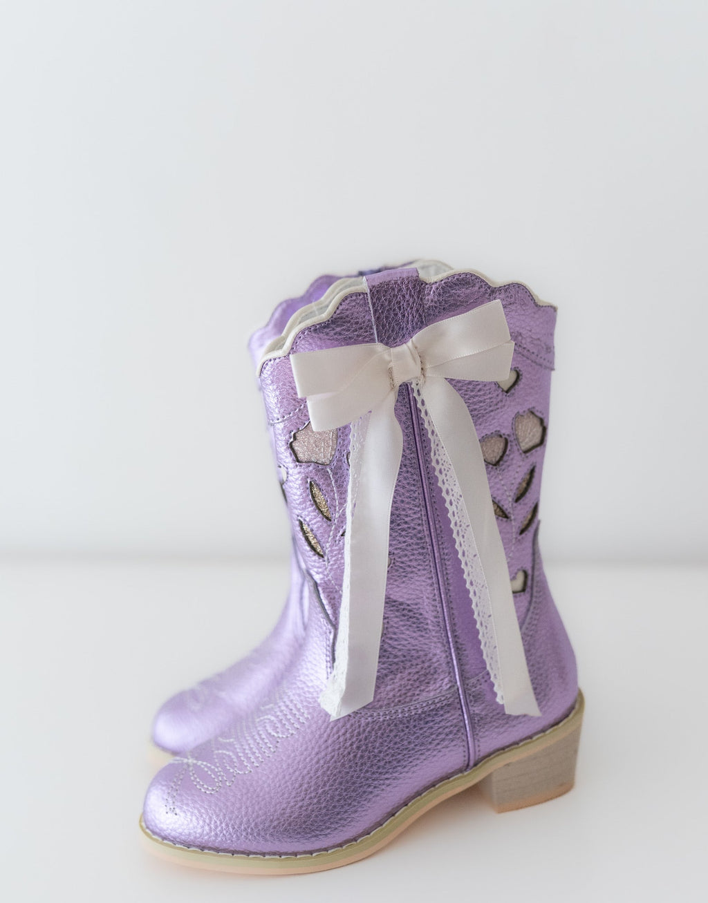 Sweetheart Bow Cowgirl Boots- Purple in - Shoes photo