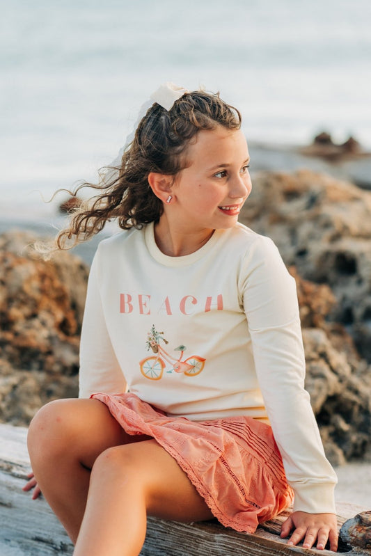 Girl's Sweatshirt ~ Beach Bike in - T-Shirt photo