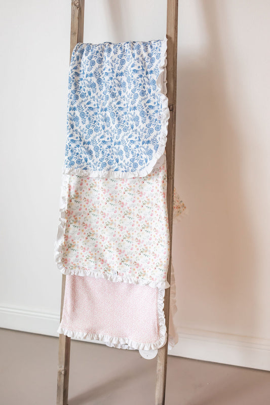 Winter Flowers Pima Cotton Baby Blanket in - Blanket photo