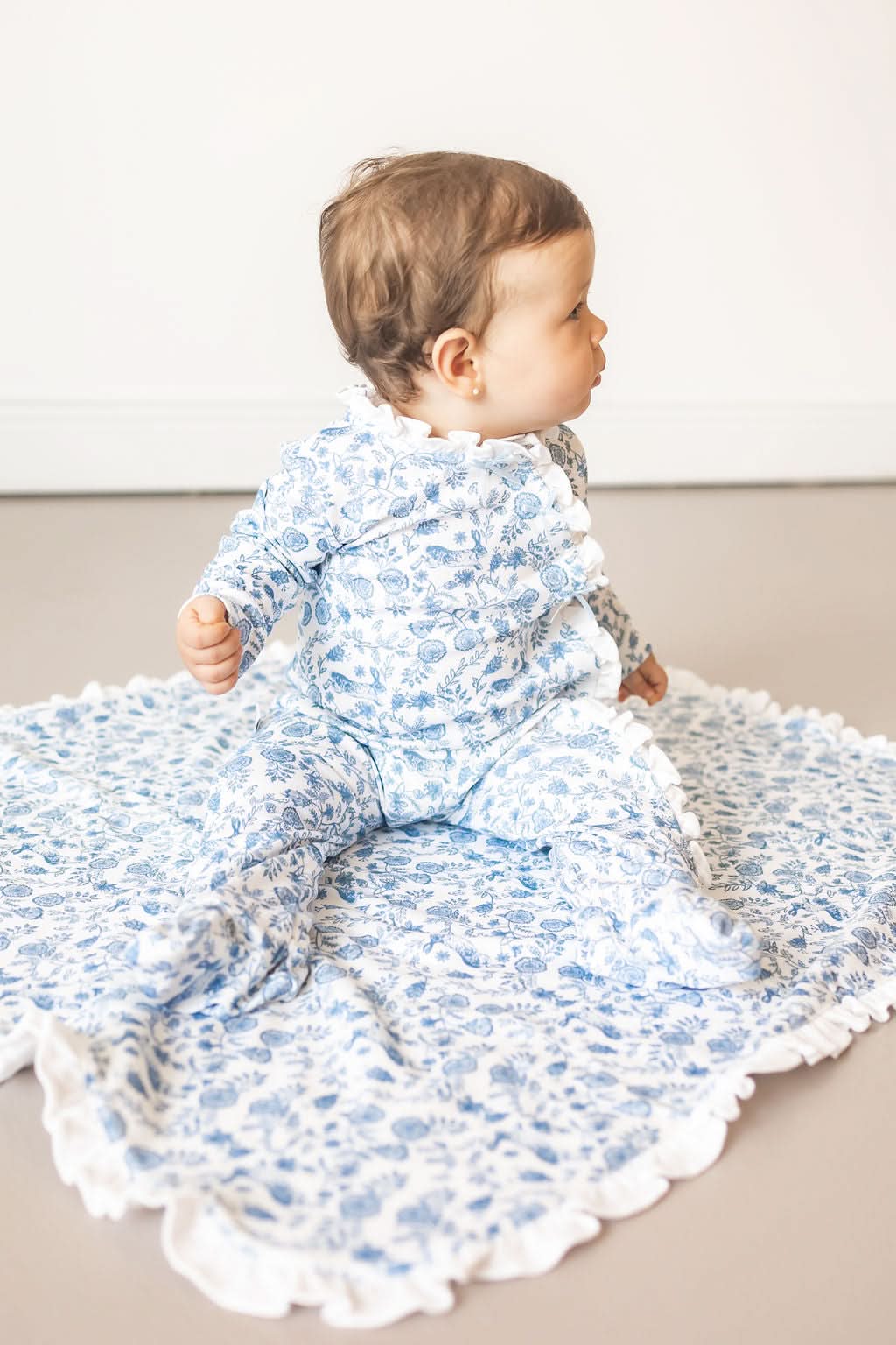 Floral Bunnies Baby Pajama