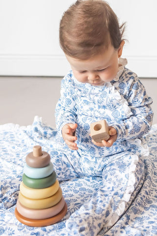 Floral Bunnies Baby Pajama