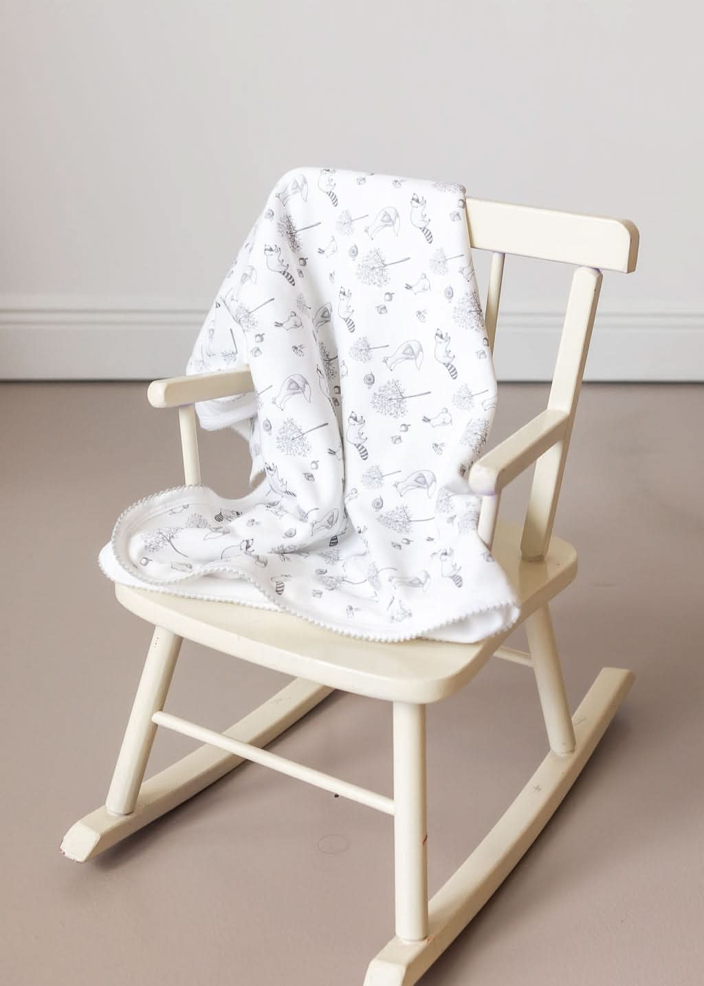 Gray Raccoon Baby Blanket