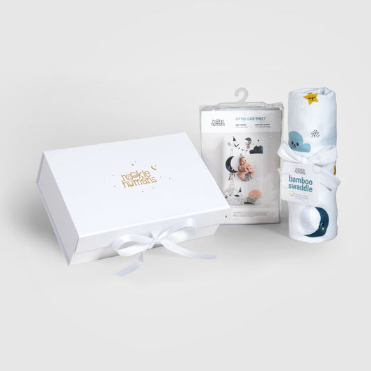 Crib Sheet & Swaddle Baby Gift Set - Moon's Birthday in - photo