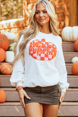 Blair Halloween Pumpkin Patched Pullover Sweatshirt