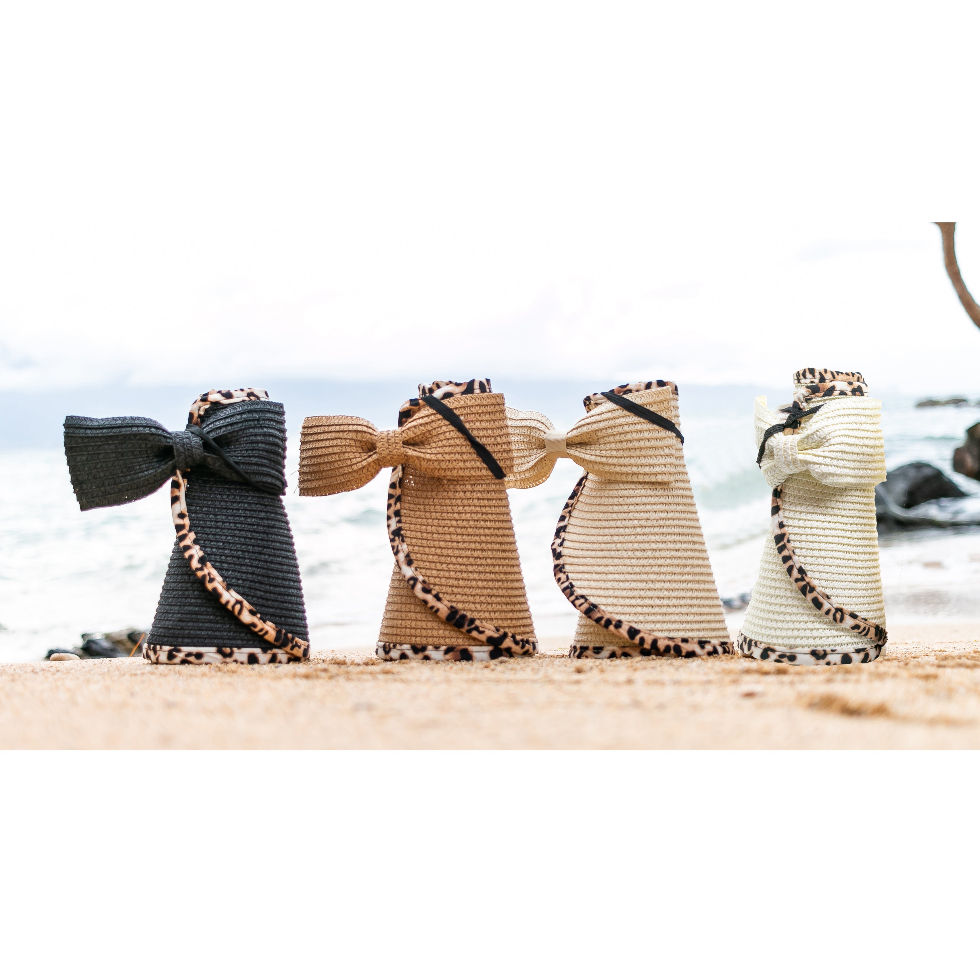 Leopard Trim Foldable Bow Visors in - Sun Visor photo