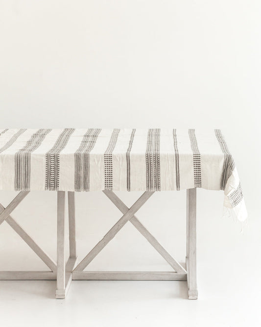 Aden Cotton Tablecloth in Grey - Tablecloths photo