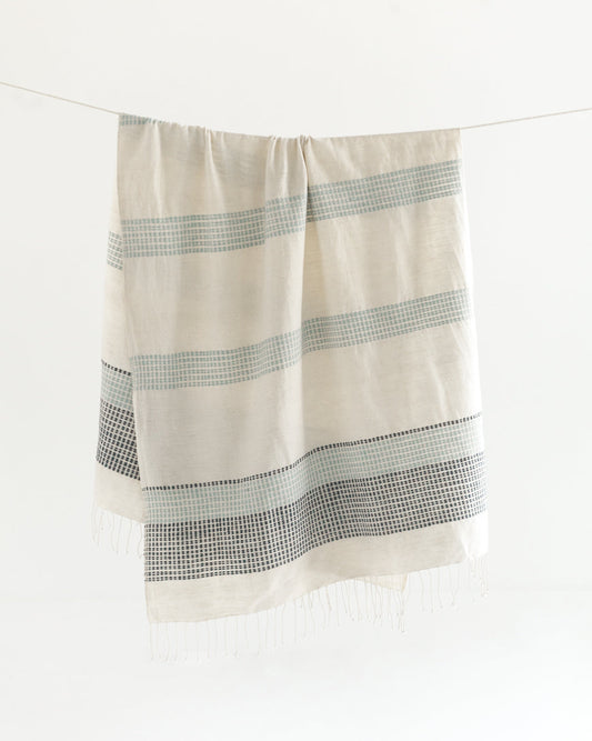 Camden Cotton Bath Towel in Azure and Navy - Bath Towels & Washcloths photo