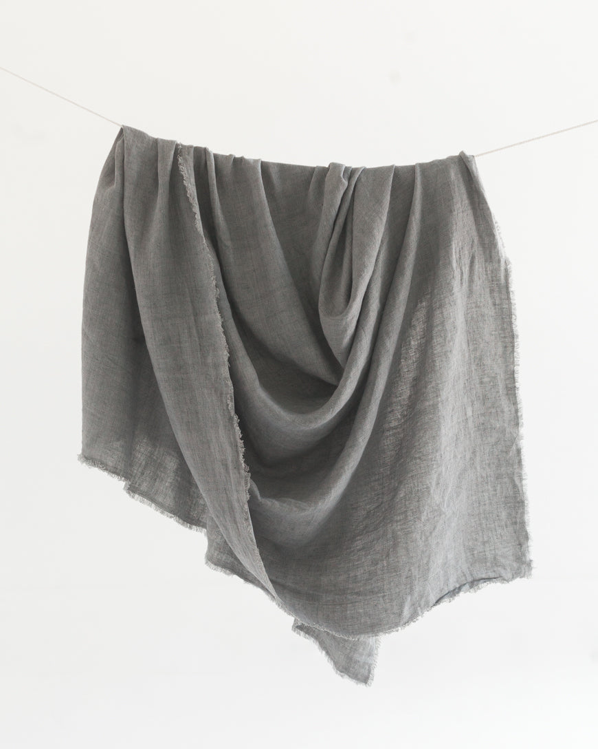 Stone Washed Linen Throw Blanket in - Blankets photo