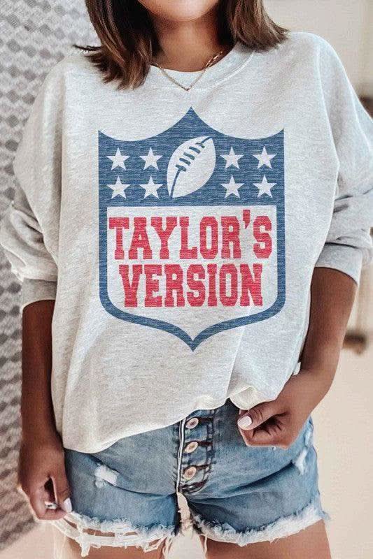 Taylor's Version Football Graphic Sweatshirt - SwagglyLife Home & Fashion