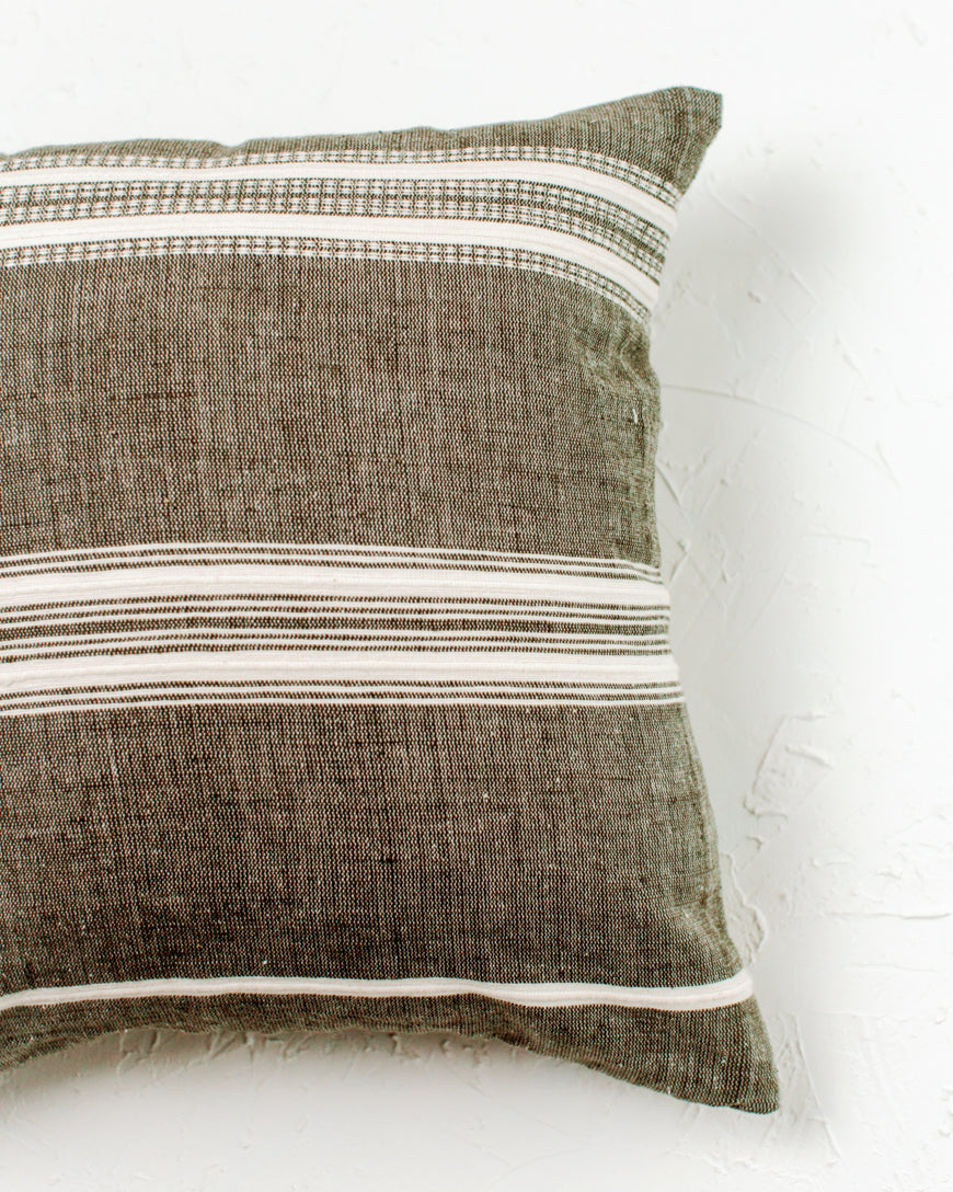 18" Aden Throw Pillow in Grey with Natural - Throw Pillows photo