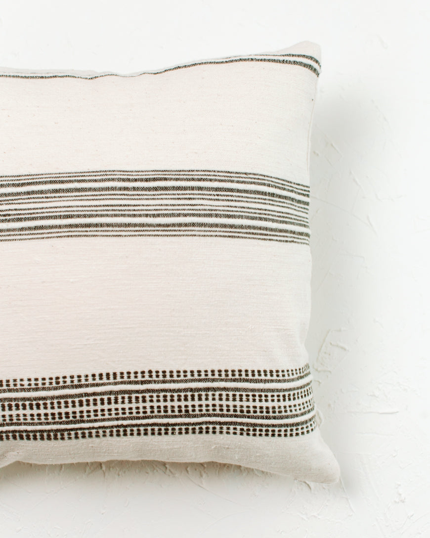 18" Aden Throw Pillow in Natural with Grey - Throw Pillows photo