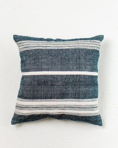 18" Aden Throw Pillow in Navy with Natural - Throw Pillows photo