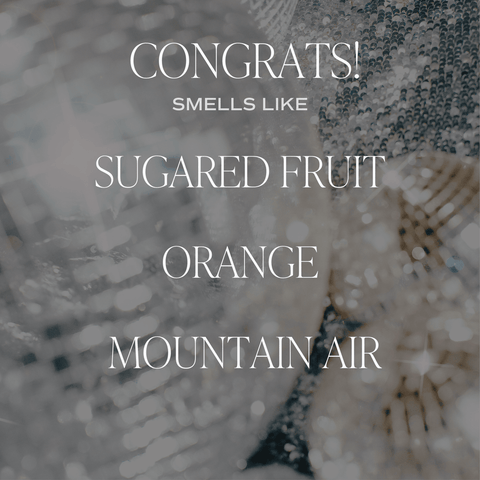 Congrats! Soy Candle - Clear Jar - 9 oz (Island AIr)