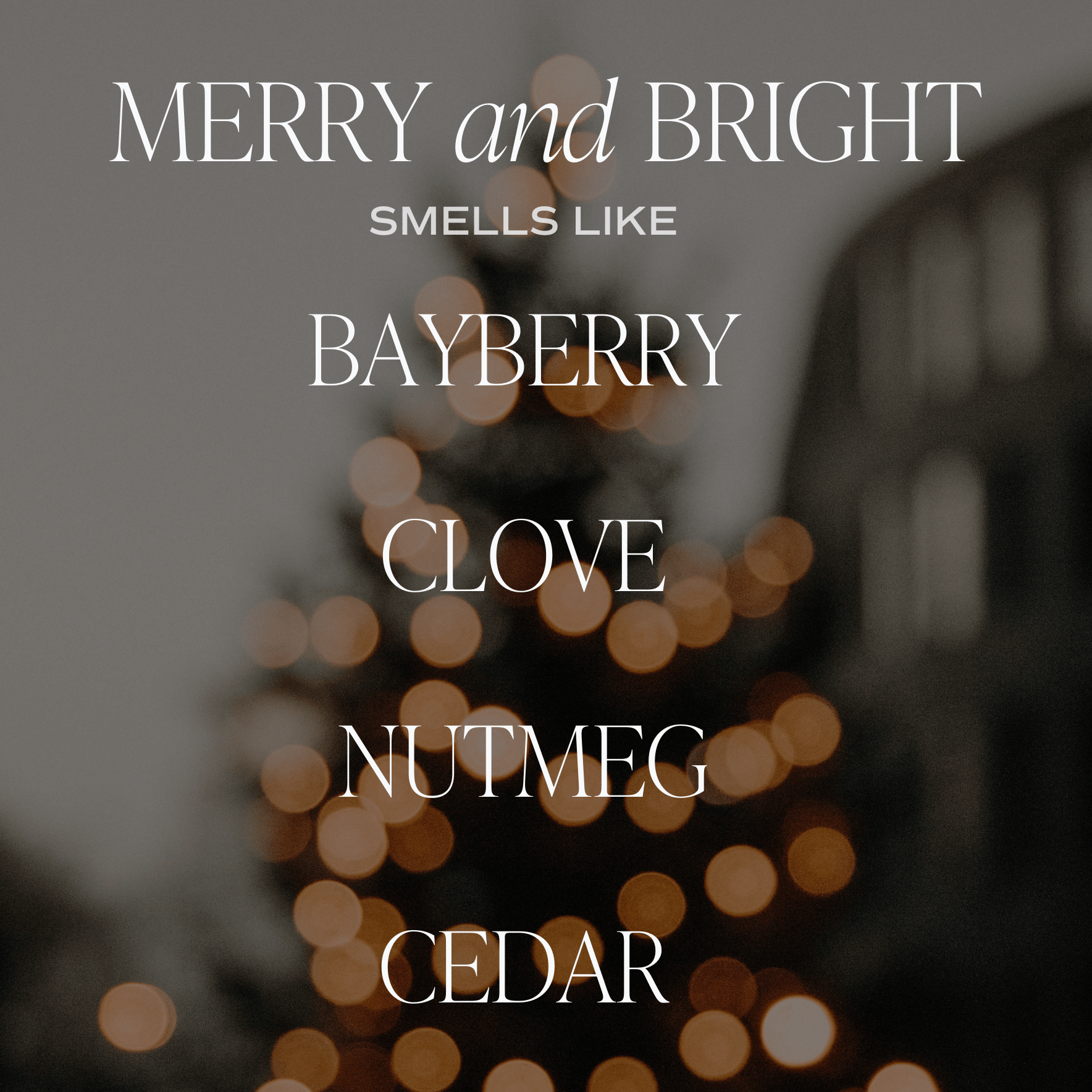 Merry and Bright Soy Candle - Tinted Glass Jar - 12 oz