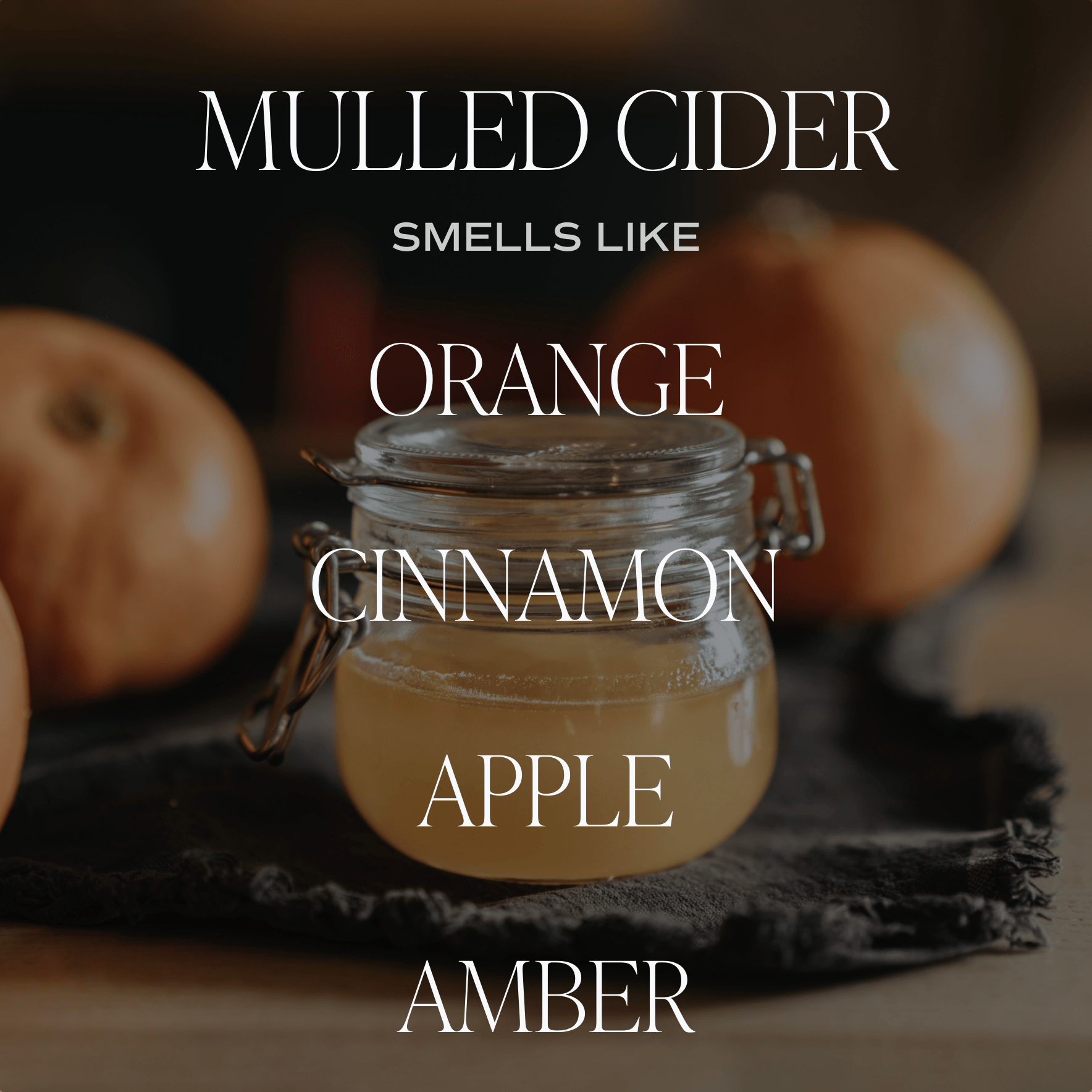 Mulled Cider Soy Candle - White Jar - 11 oz - SwagglyLife Home & Fashion