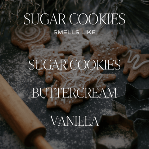 Sugar Cookies Soy Candle - 9 oz Patterned Clear Jar