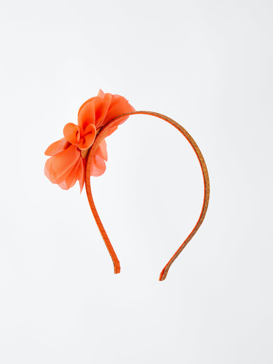 Halloween Pumpkin Floral Girls Headband -