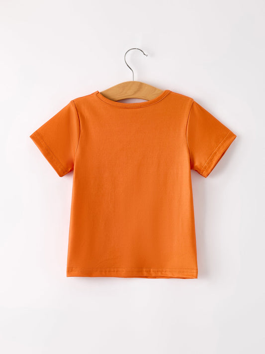 Fall Thanksgiving/Halloween Leopard Short sleeve O-neck T-shirt -