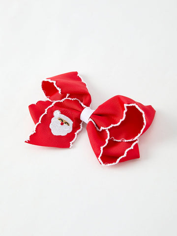 Winter Christmas Santa Hair Clip 4.3inch