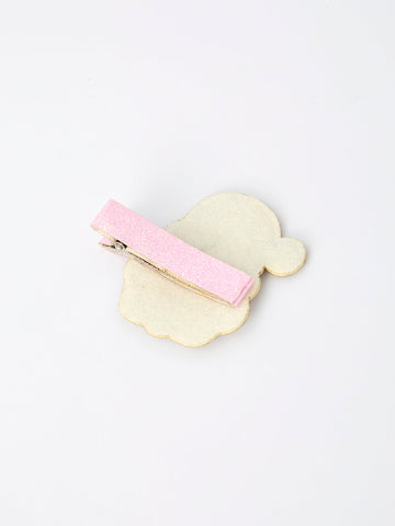 Christmas Pink Santa Girls 2-inch Hair Clip– Pink Girls' Hair Accessory