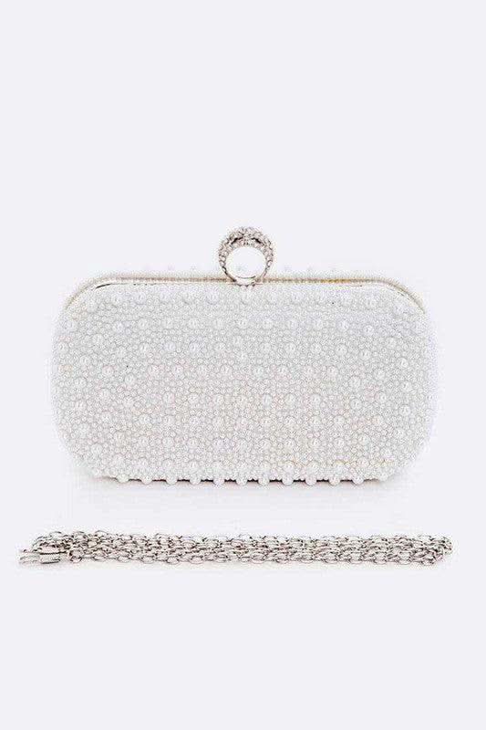 Pearl Statement Convertible Box Clutch - SwagglyLife Home & Fashion