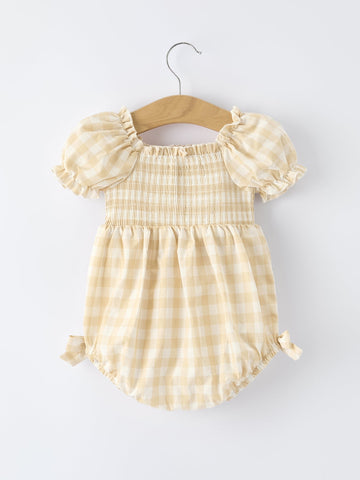 Mommy & Me Plaid Girl Romper