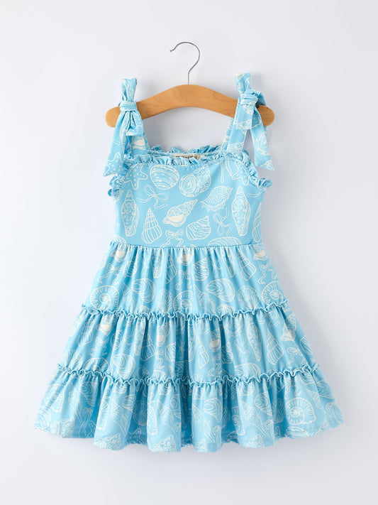 Spring Ocean Girls Strap Dress -