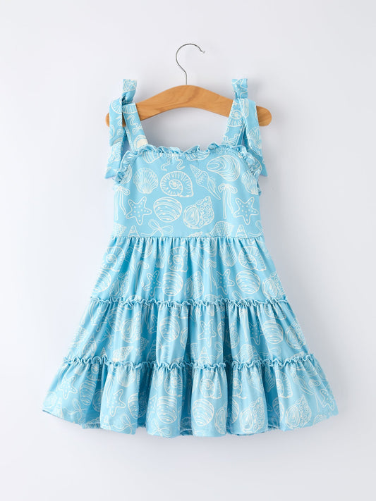 Spring Ocean Girls Strap Dress -