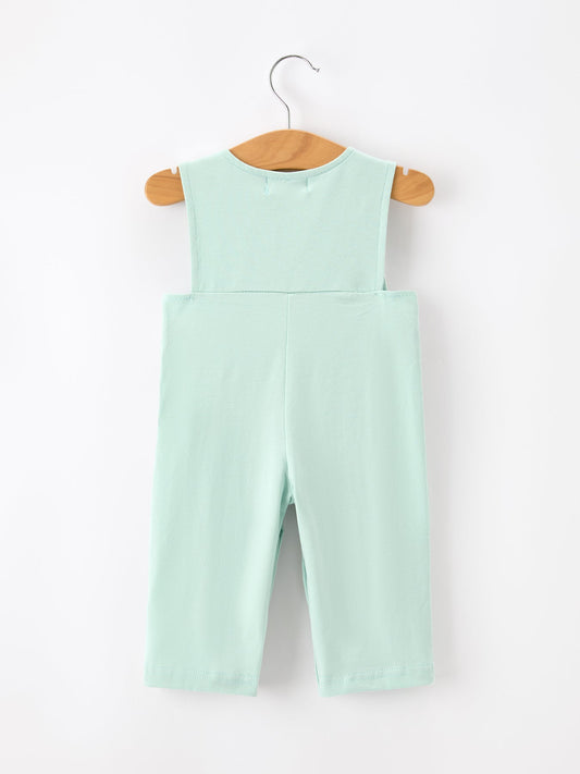 Western Horse Embroidery Boys Jonjon Sleeveless Romper -