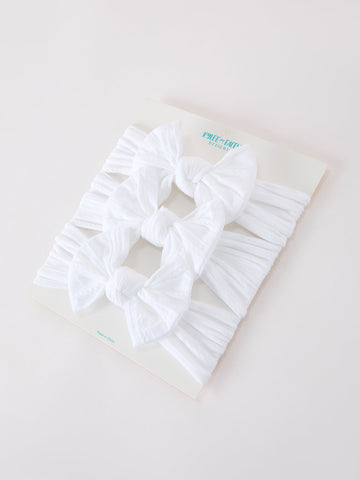 Baby Girl Bow Headband Same Color 3 Piece Set