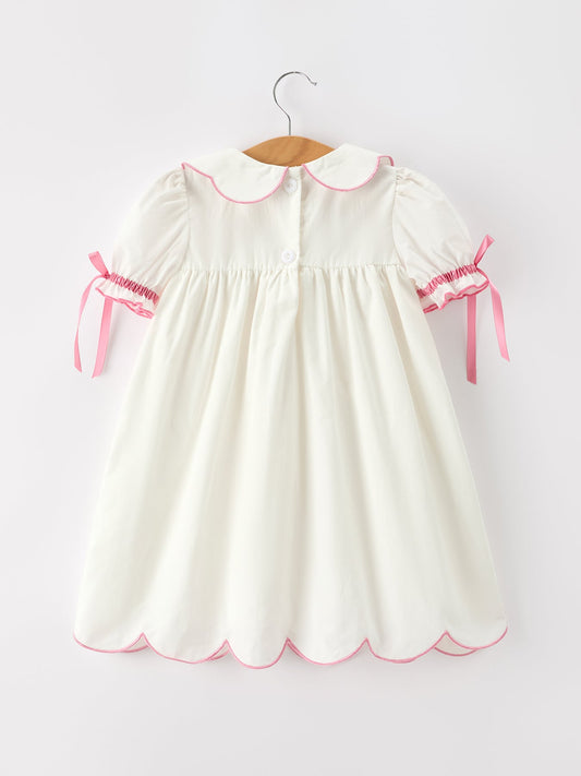 Pink Cross Bishop Christening Girls Dress -