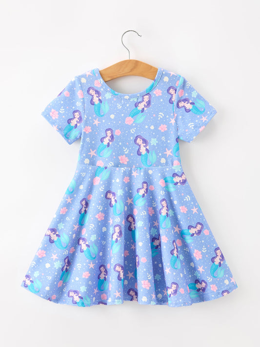 Ocean Fantasy Twirl Girls Dress -