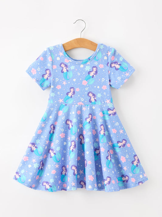 Ocean Fantasy Twirl Girls Dress -