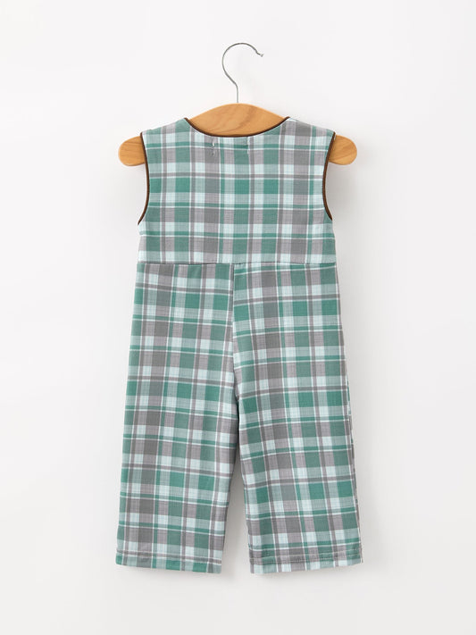 Plaid Moose Smocked Baby Boy JonJon -
