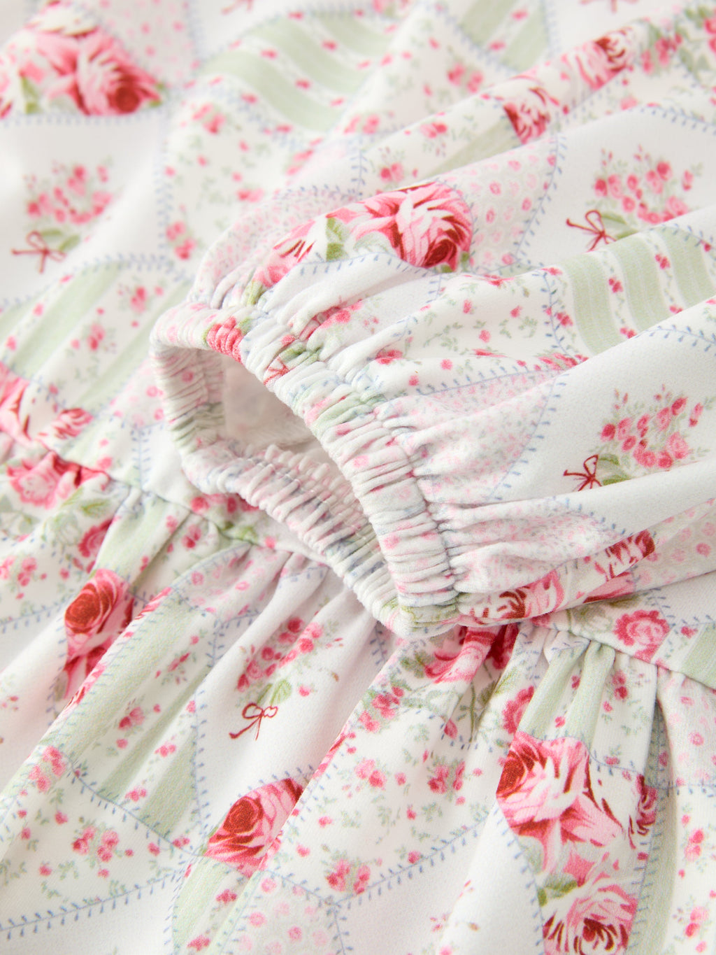 Fall Girls Floral Peter Pan Collar Ruffle Long-sleeved Dress -