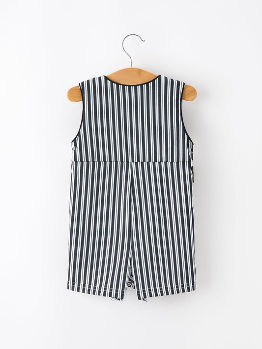 Halloween Ghost Smocked Boys Jon Jon Embroidered Romper -