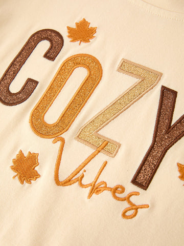 Fall Cozy Girls Ruffle Top Bell Bottom Pants Set -