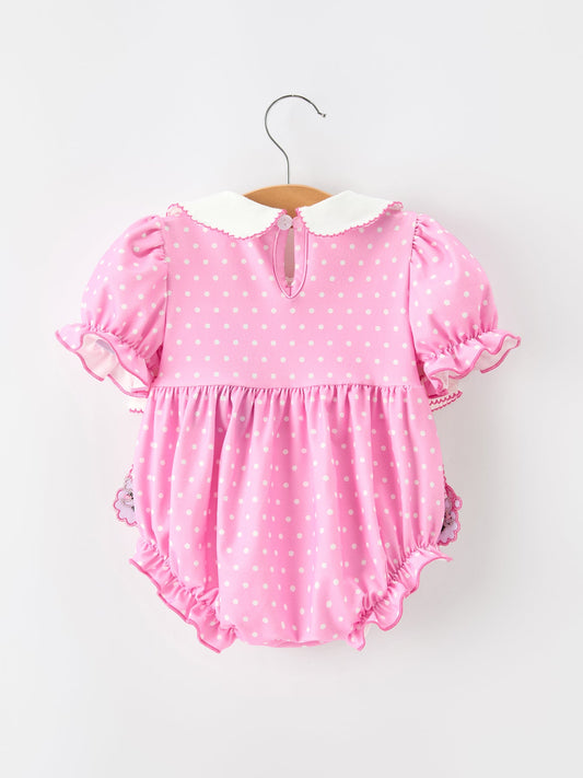 Christmas Baby Girls Santa Bow Peter Pan Collar Romper -
