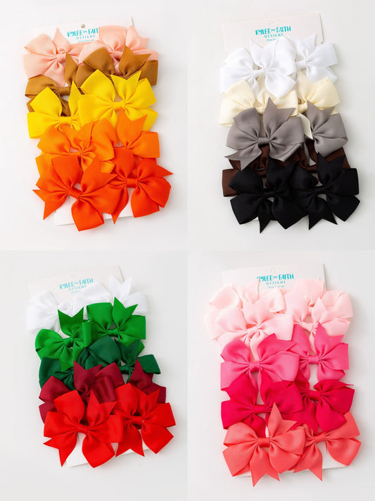 Girls Bow Hair Clip Set -