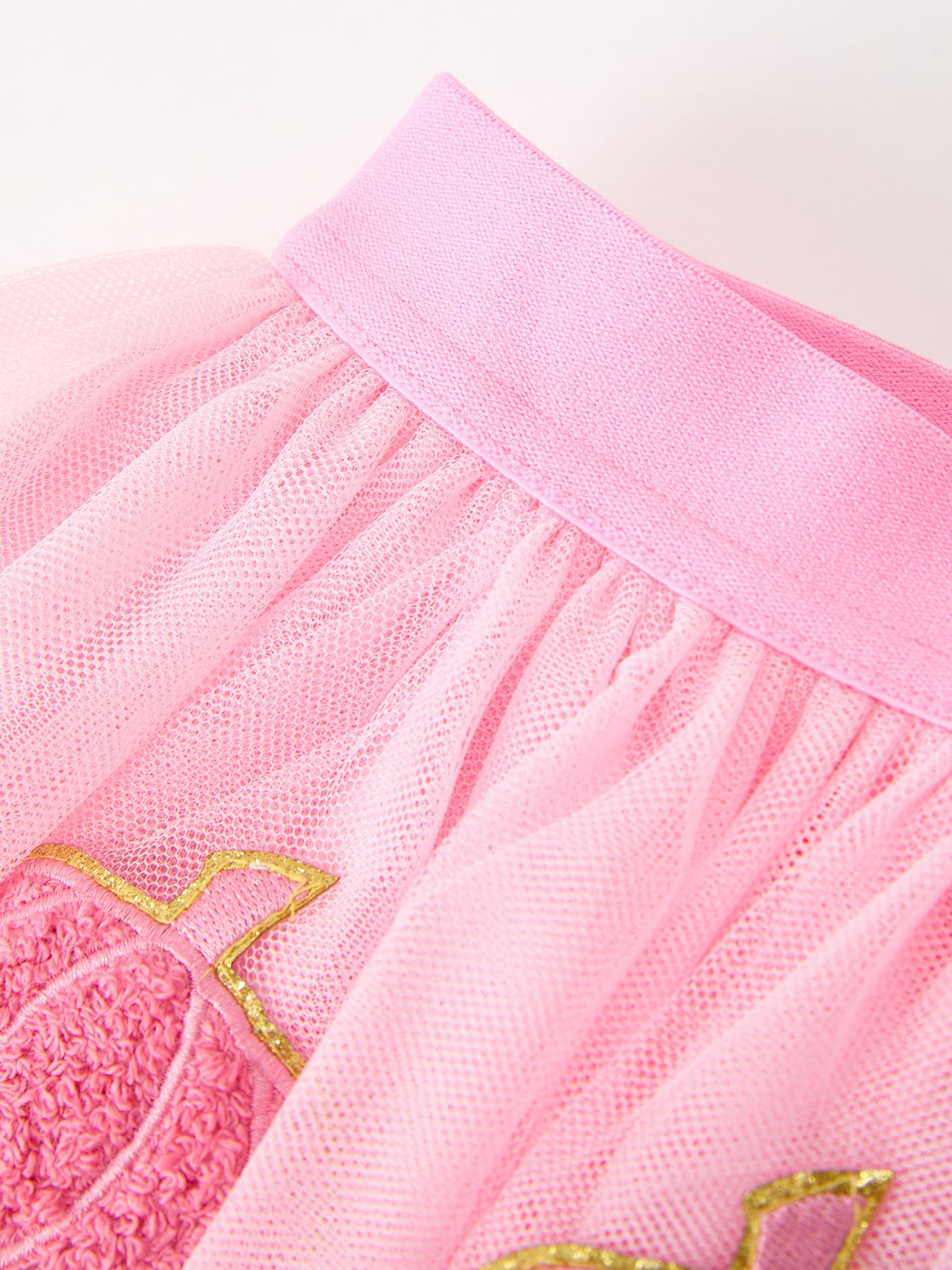 Fall Girls Pink Pumpkin Appliqué Tulle Skirt
